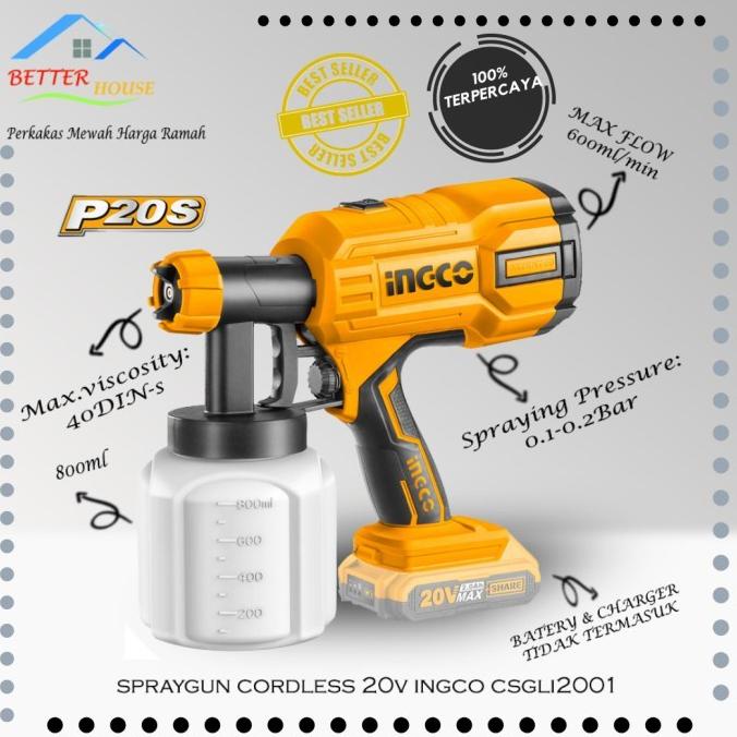 *#*#*#] SPRAYGUN SPRAY GUN CORDLESS 20V INGCO CSGLI2001 UNIT ONLY