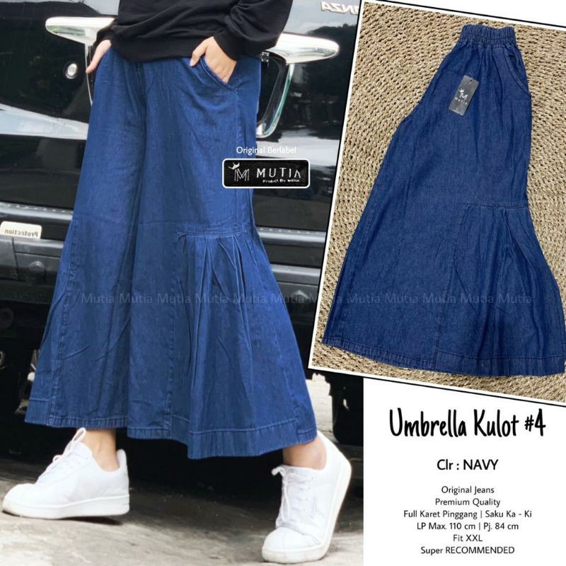 UMBRELLA KULOT JEANS #4 Celana Kulot JEANS KEKINIAN ORI mutia bisa COD
