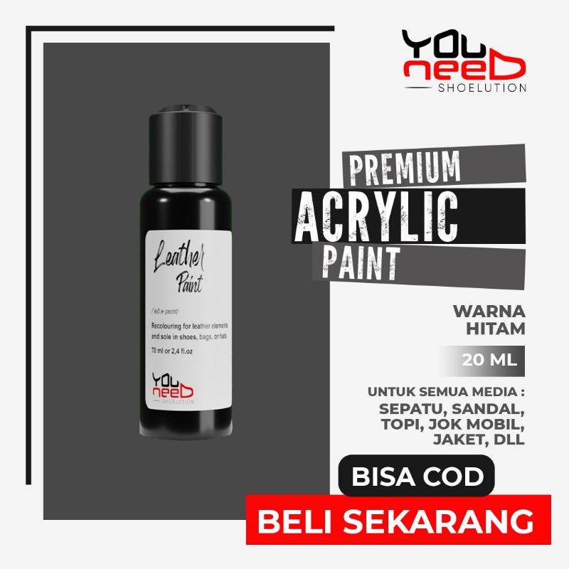Cat Sepatu Karet Sol HITAM - 20 ML
