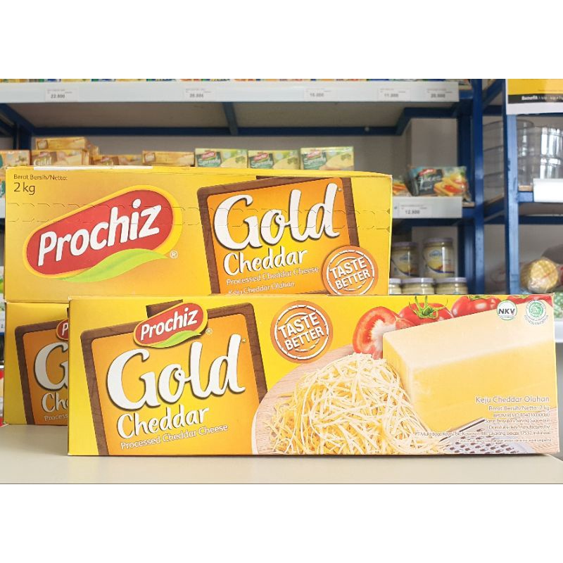 

Prochiz Cheddar Gold 2Kg / Keju Prochiz Cheddar Gold 2Kg