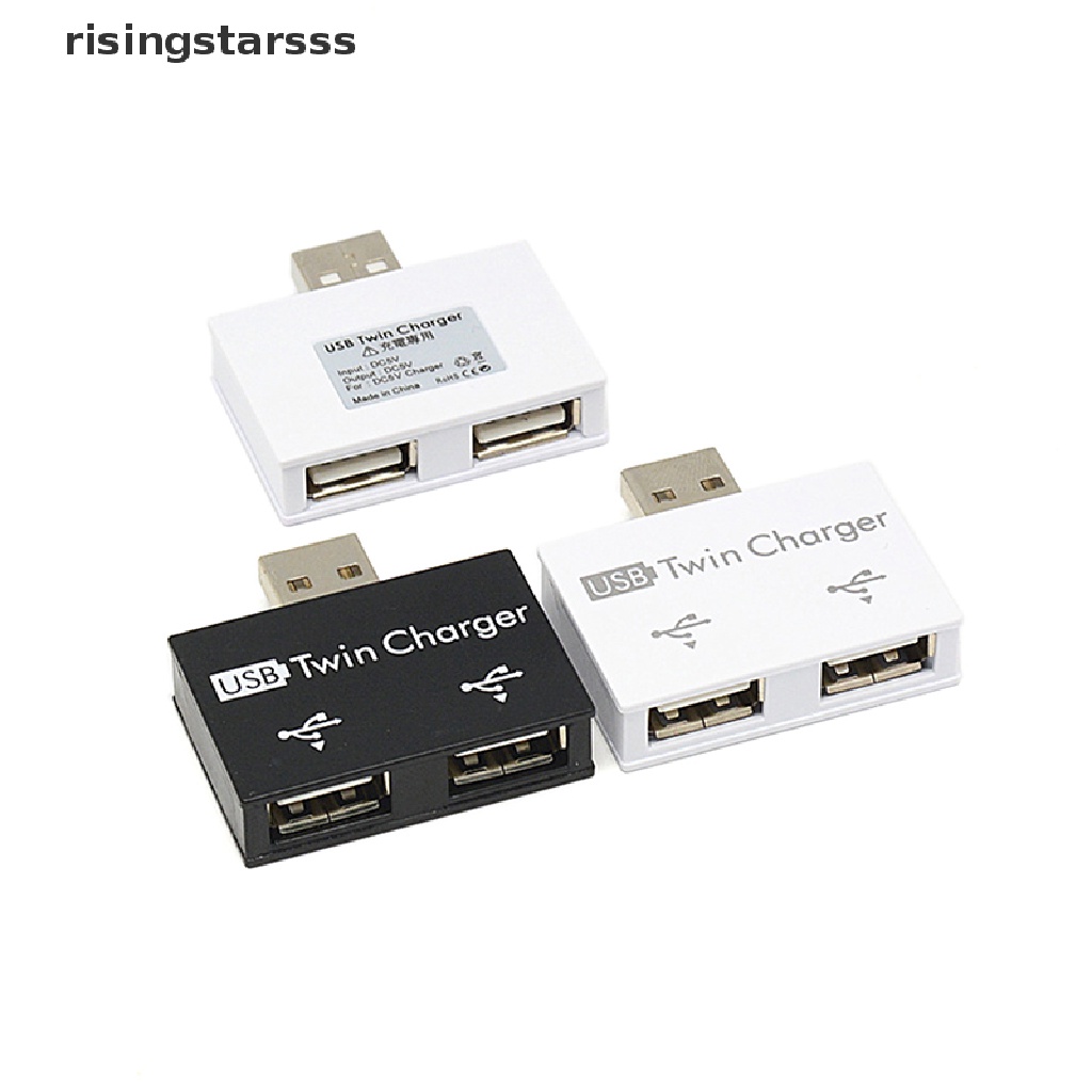 Rsid Hub Splitter 2 Port Usb 2.0 Male Ke Twin Charger