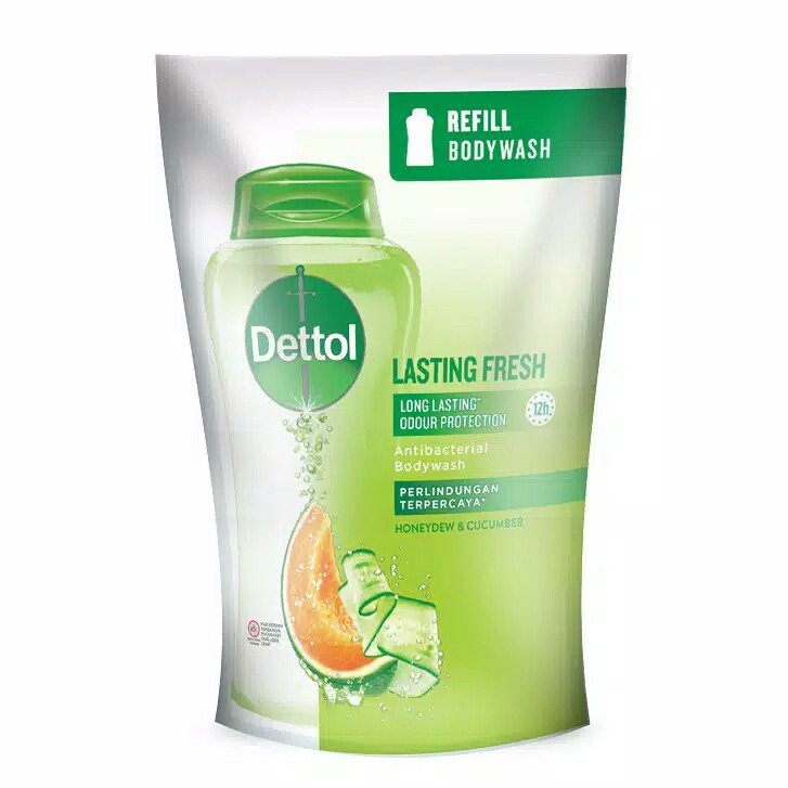 Detol sabun mandi cair anti bakteri lasting fresh 410 gr refill