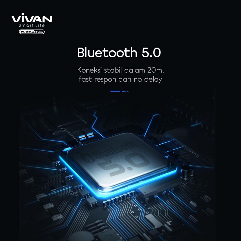 Speaker Bluetooth VIVAN VS12 Wireless Audio Portable Mega Bass Waterproof IPX6 Hi-Fi AUX TWS Bluetooth 5.0 Original Surround Sound 360° Garansi Resmi 1 Tahun-3
