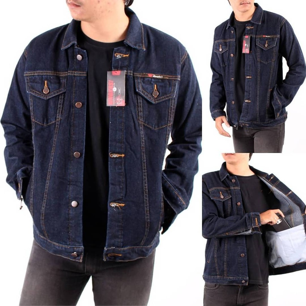 Jaket Jeans Pria distro Snow Basic l Jaket Denim Ripped cowok