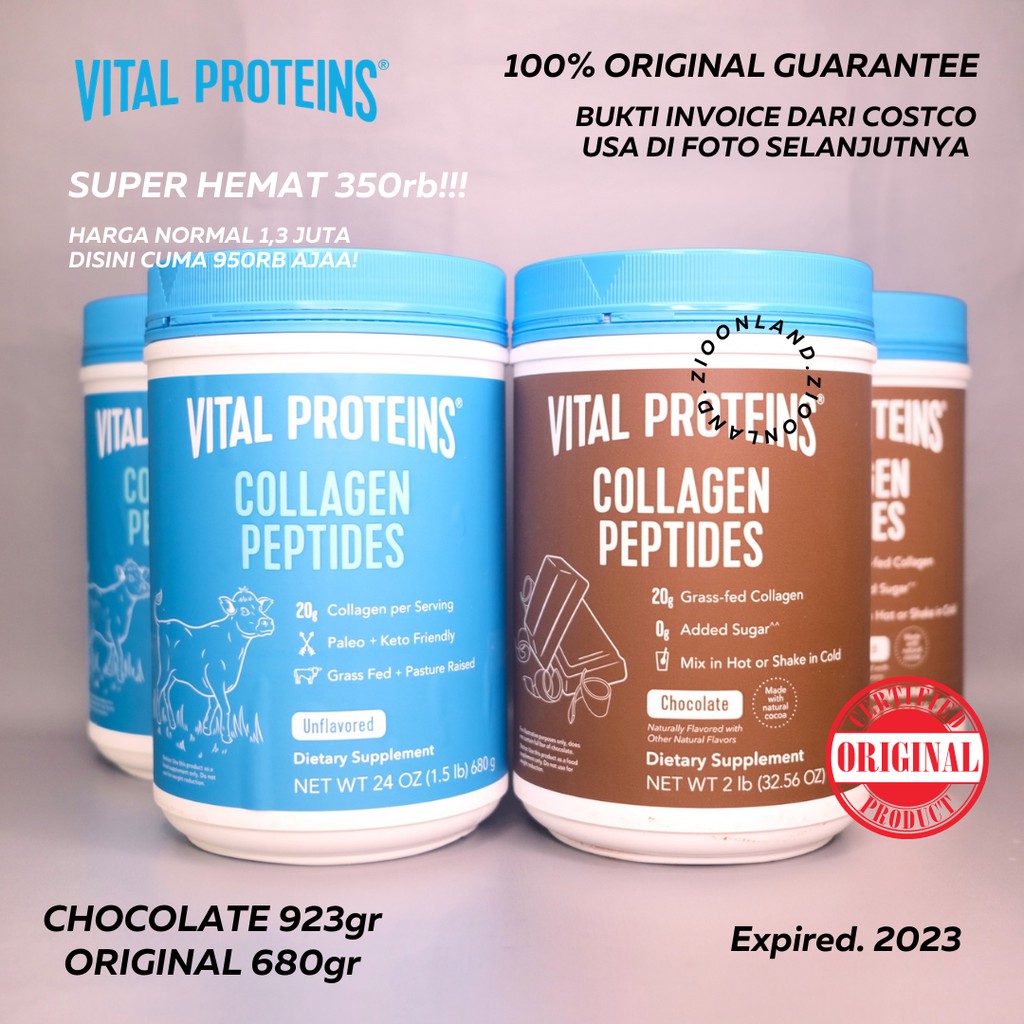 VITAL PROTEINS COLLAGEN PEPTIDES UNFLAVORED & CHOCOLATE 680gr - 510gr ...