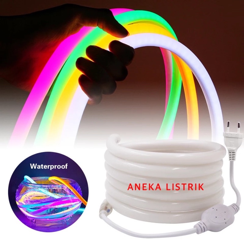 Lampu Strip Led Neon Flexible 360 Bulat Neon Strip Untuk Rumah Luar / Neon Flex 360 Derajat / Lampu
