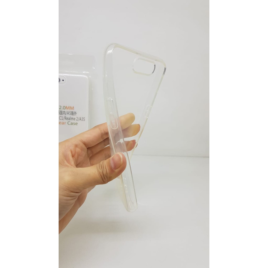 Soft Case OEM Transparan Realme C1 6.2 Inchi Clear Ultra Thin TEBAL 2.0mm Oppo A3S SUPER CLEAR