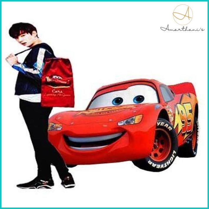 Ac - Tas Serut Mcqueen Tas Ransel Cars Lighting Mcqueen Backpack Tas Sekola