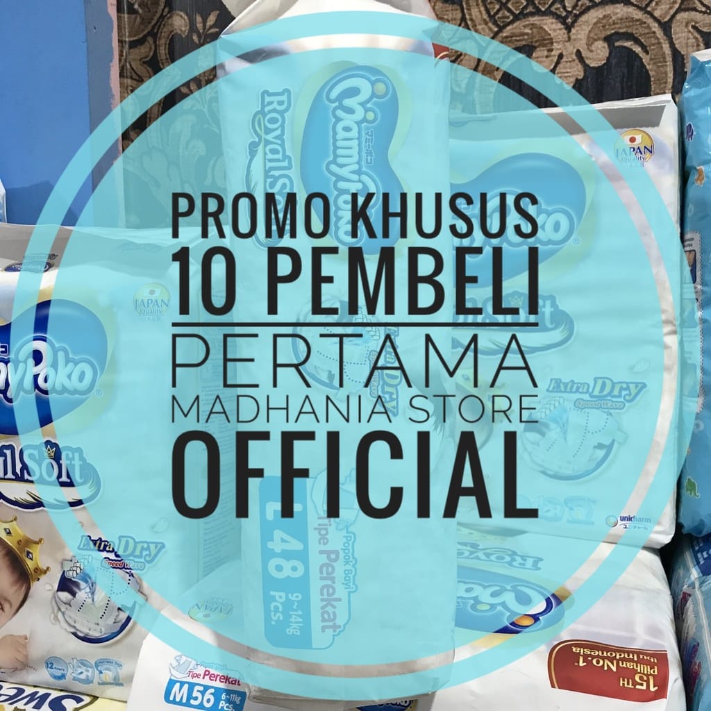 MURAH / POPOK / DIAPERS / PAMPERS Mamypoko Perekat Royal Soft NB52/S60/M56/L48/XL40/XXL32