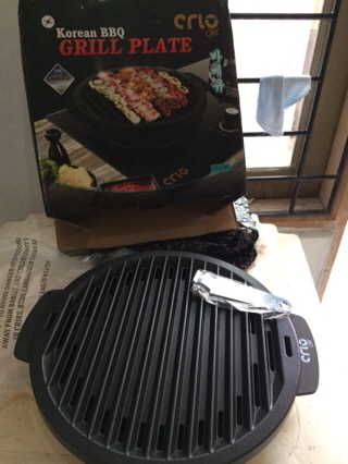 Pemanggang Bbq/pemanggang Sate/pemanggang Korea Praktis Crio Chef Korean Bbq Grill Plate Bonus Tongs