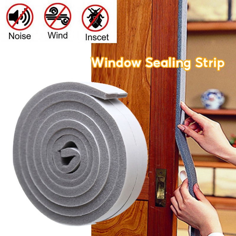 Tape Strip Segel Pintu / Jendela Bahan Busa EVA Anti Air / Jamur / Benturan Kedap Suara Panjang 2M