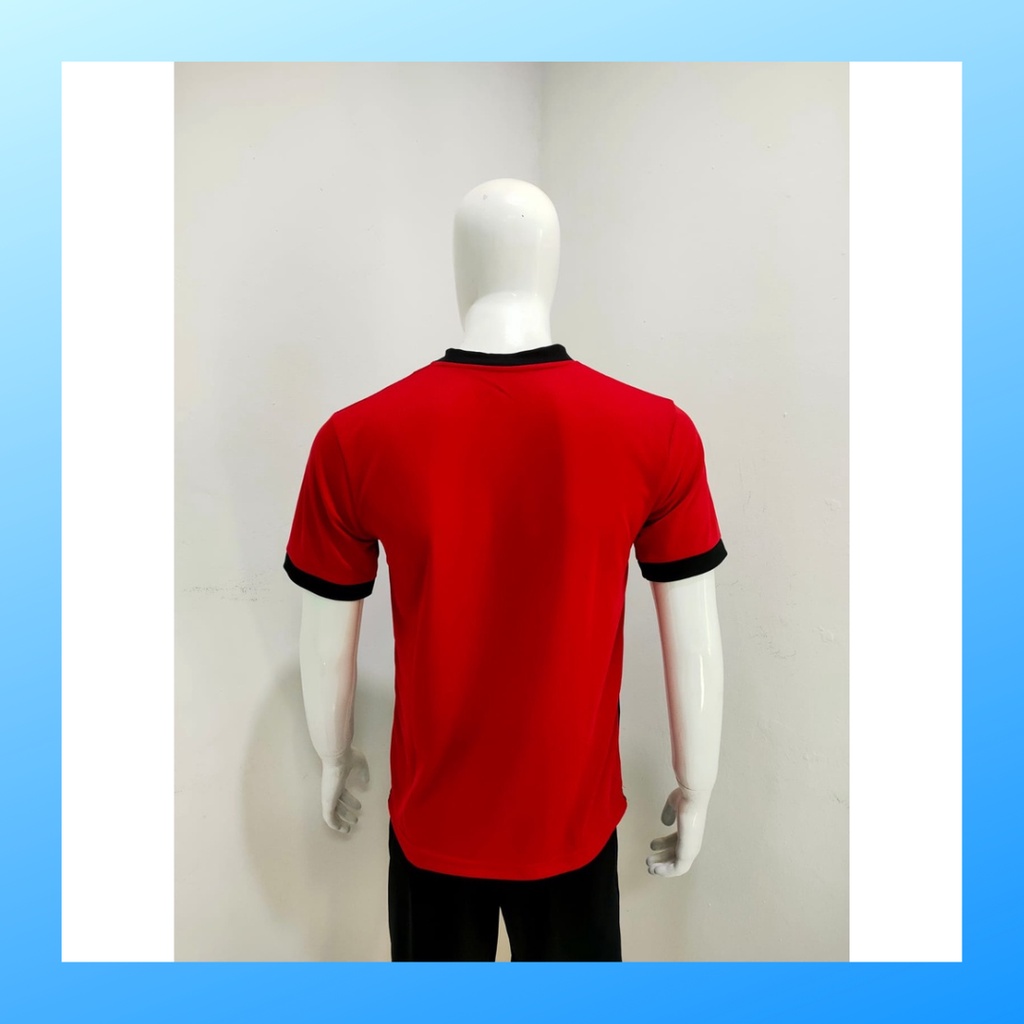 jersey futsal pria kaos sepak bola club baju atasan wanita dewasa t-shirt seragam custom jersy outfit klub olahraga gym kostum jogging jarsey soccer pakaian fitness oblong sports suit apparel NK160 merah