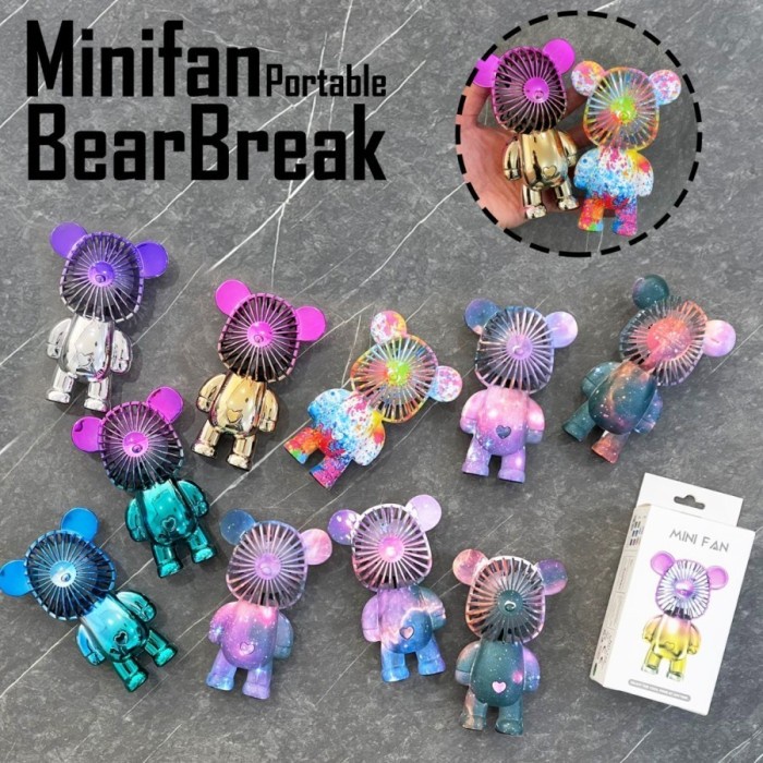 TERBARU KIPAS MINI FAN KIPAS ANGIN PORTABLE BEAR BRICK TERMURAH