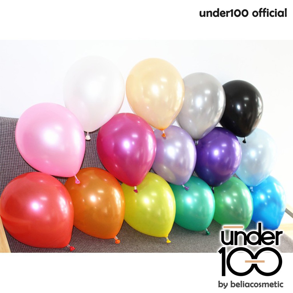 ❤ Under100 ❤ Balon Latex 12 warna 12 inch | balon latex metalik | balon karet warna warni