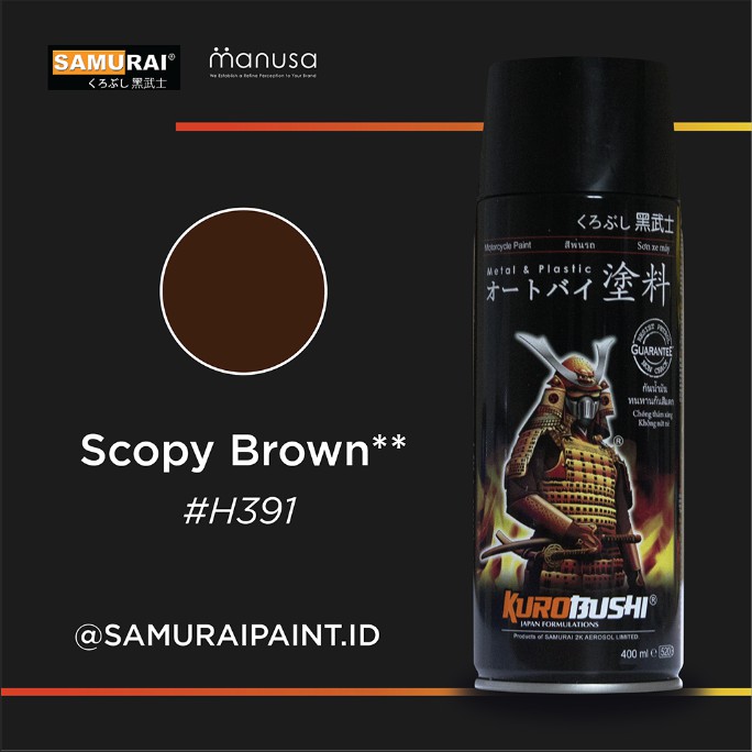 Samurai Paint Scoopy Brown Honda #H391 Cat Aerosol Kualitas Kompresor