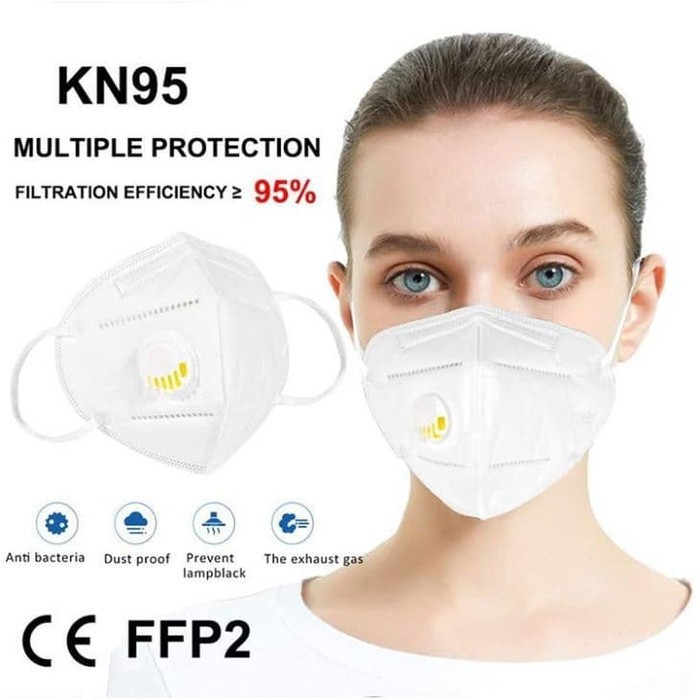 RESPIRATOR 1 pack 10 pcs Masker KN95 n95 valve ANTI VIRUS