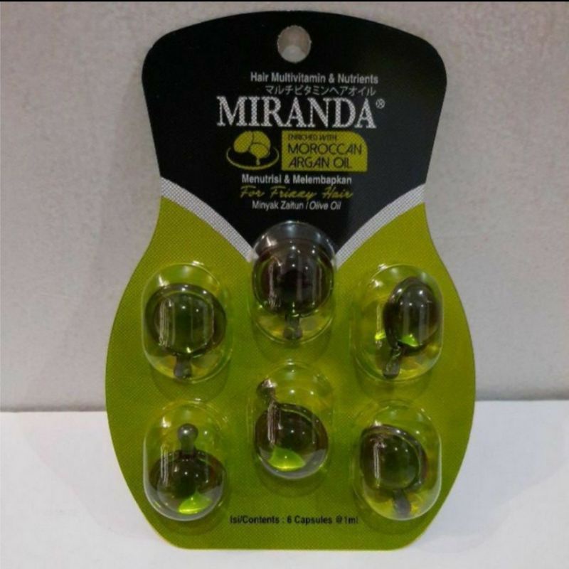 Miranda Hair Vitamin Capsules 6 x 1ml - Vitamin Rambut
