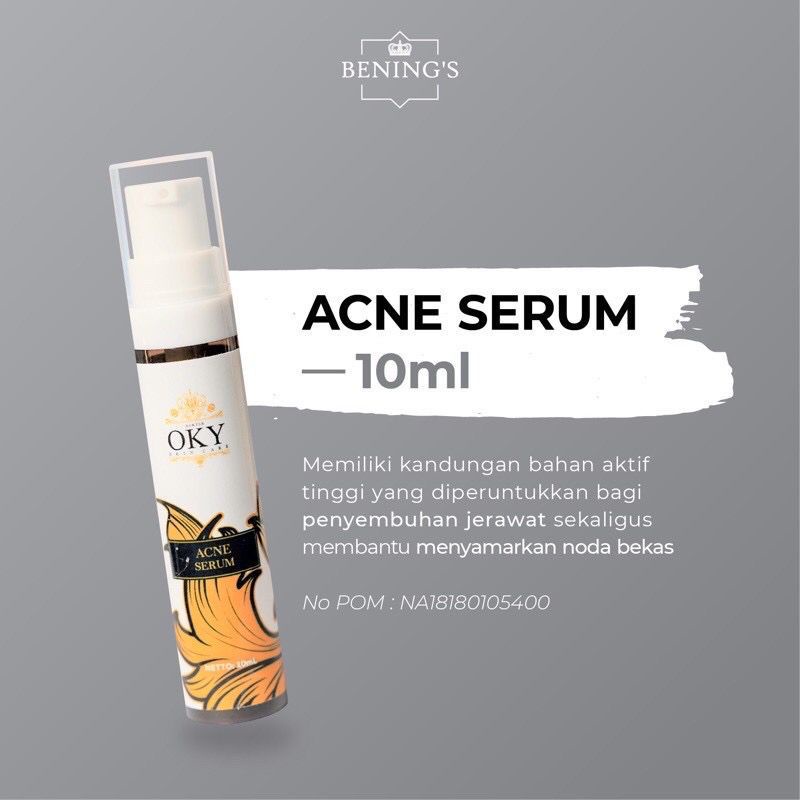 BENING'S SKINCARE PAKET EXLUSIVE/PAKET BRIGHTENING/PAKET ACNE ORIGINAL BY DR. OKY PRATAMA-ACNE SERUM CLINIC
