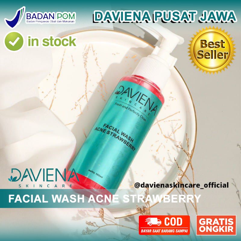 FACIAL WASH ACNE STRAWBERRY | DAVIENA SKINCARE