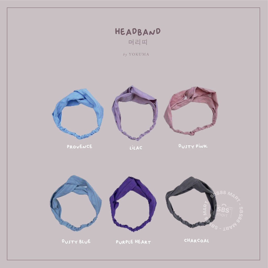 [Yokuma] - Headband Korea trend 2022 - Bandana Import