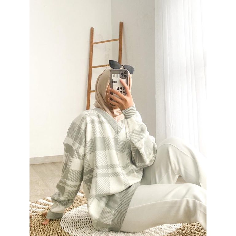 NAOMI SWEATER OVERSIZE - SWEATER RAJUT MURAH / SWEATER RAJUT CANTIK / RAJUT TEBAL /RAJUT OVERSIZE