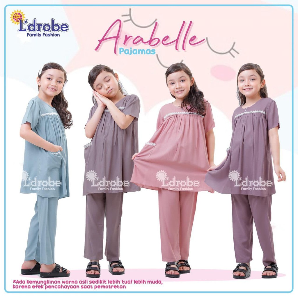 Pajamas anak, Pajamas lucu, Pajamas  set, Pajamas arabella