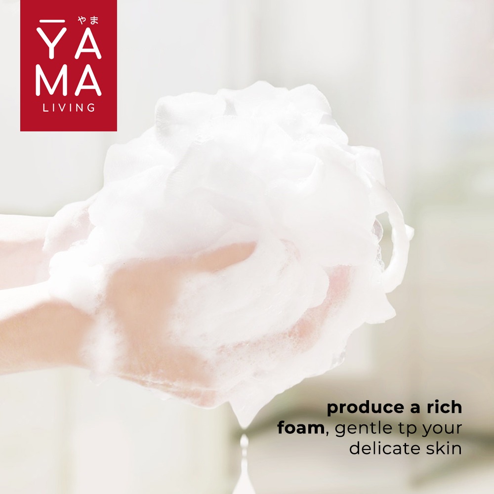 YAMA YOKU Premium Shower Puff White Spons Scrubber Mandi Putih 50 gram