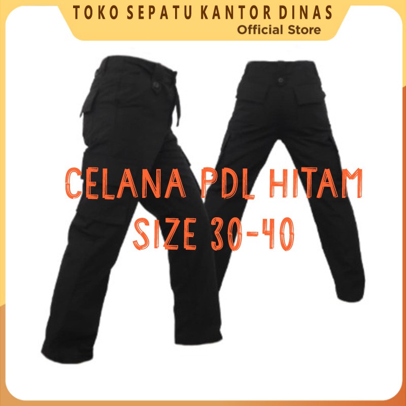 SKD CELANA PANJANG CARGO SAMBUNG RESLETING | Celana Cargo Panjang Bisa Pendek - Hitam (Black)