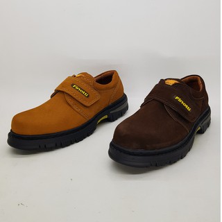  Sepatu  boots pendek kulit  asli perepet velcro Finotti  