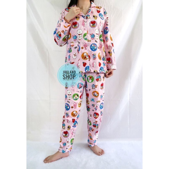 PIYAMA DEWASA BTS / BT21 HP/CP/PP-PP BTS PINK