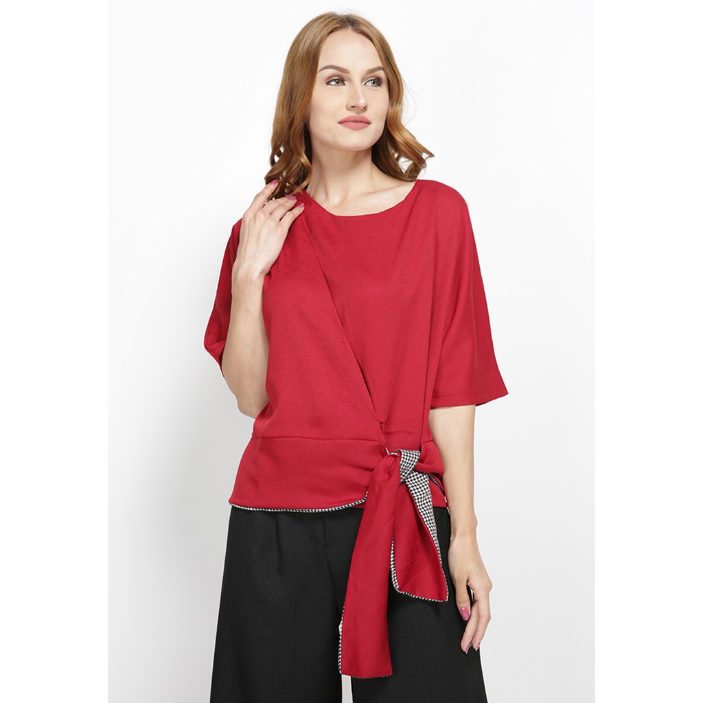 Cammomile Blouse tied Fashion Atasan Wanita 1804010 Cammomile Blouse tied Fashion Atasan Wanita 1804010