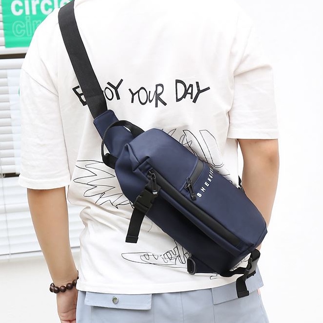 BJ20321 - BLACK/BLUE/GRAY/GREEN - TAS PRIA WANITA UNISEX SLINGBAG WAISTBAG SLEMPANG COUPLE FASHION IMPORT MODIS ELEGAN TERMURAH TERLARIS TERBARU BAGSTORE JAKARTA TAS BATAM JT0321