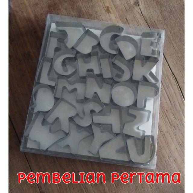 Cetakan Huruf Abjad Kue Kacang