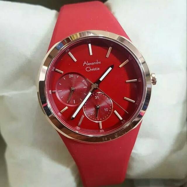 JAM TANGAN CEWEK/WANITA ALEXANDRE CHRISTIE AC 2663 RED ROSEGOLD
