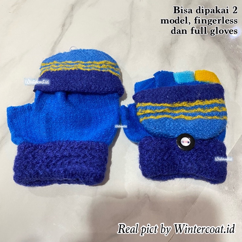 Sarung tangan anak hangat musim dingin kids winter gloves import baby balita rajut knitted hangat river