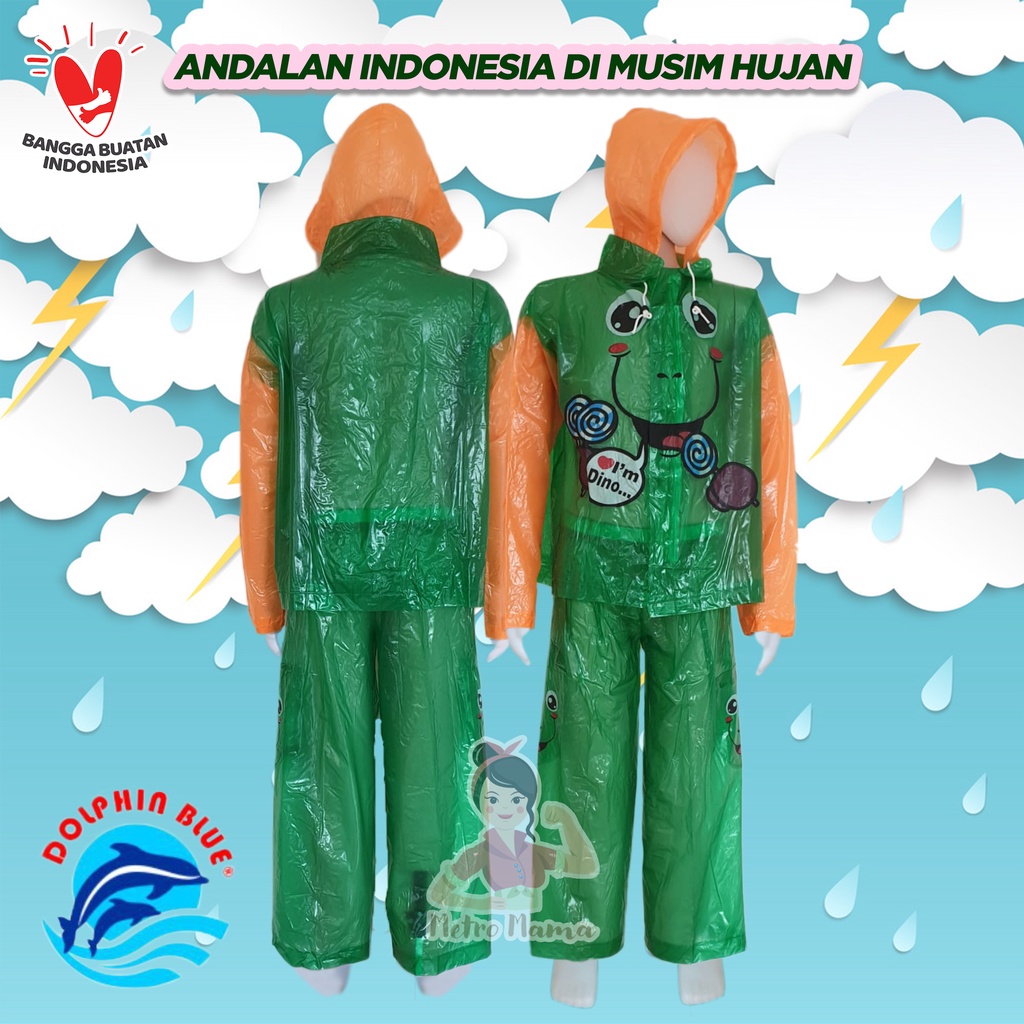 Jas Hujan Anak Jaket Celana BIG KID Raincoat DOLPHIN KID 940