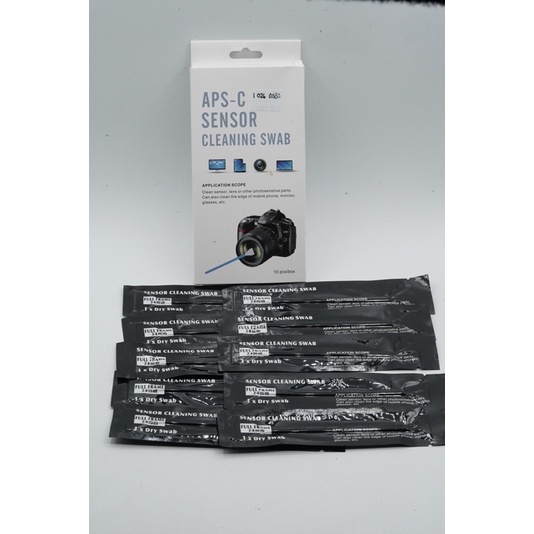 Kamera Full Frame CCD CMOS Sensor Cleaning Swabs 24mm 10pcs Swab Cleaning Kit for Full Frame Sensor 