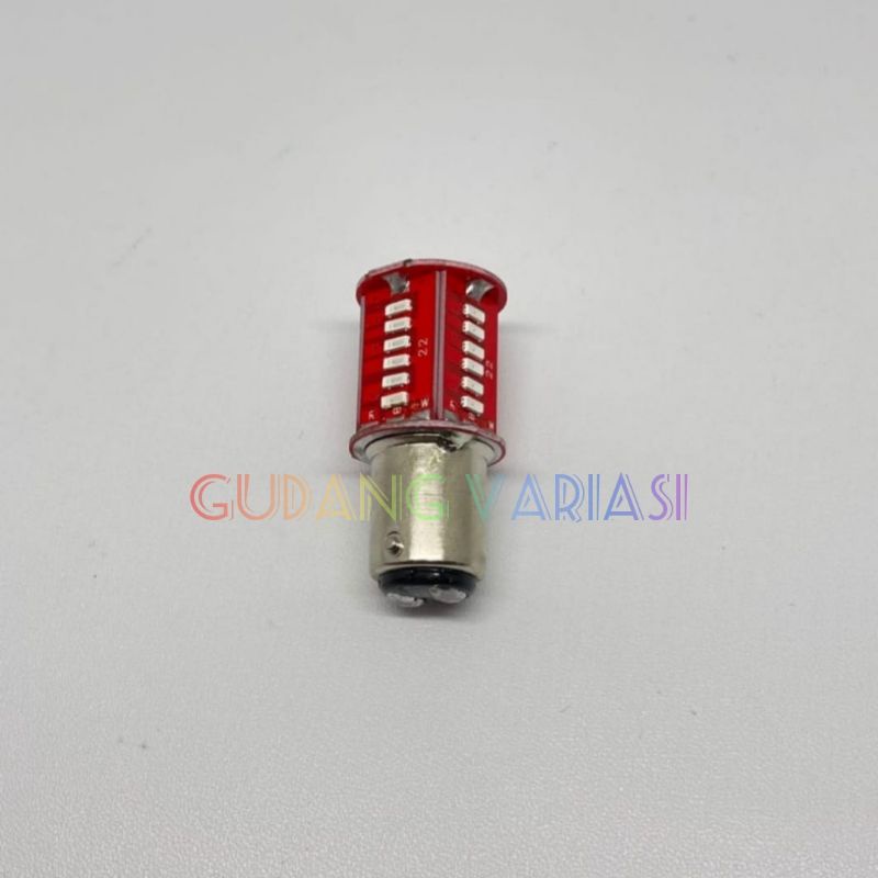 LAMPU STOP LED BELAKANG MOTOR BAYONET KEDAP KEDIP 30 MATA STROBO FLASH