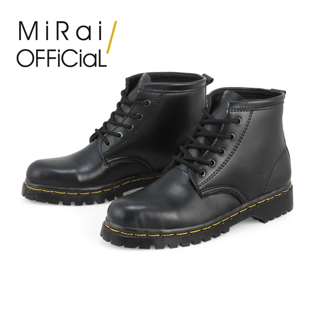 Sepatu Boots Wanita Anti Air Korea Boots Hak Rata Flat Model Docmart Classic Terbaru