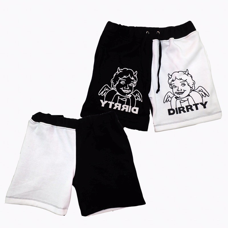 

GetDirrty Shady Angel Monochrome Jogger Shorts