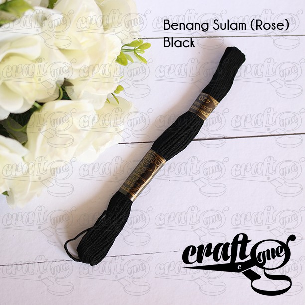 Benang Sulam (Rose) BLACK-GREY