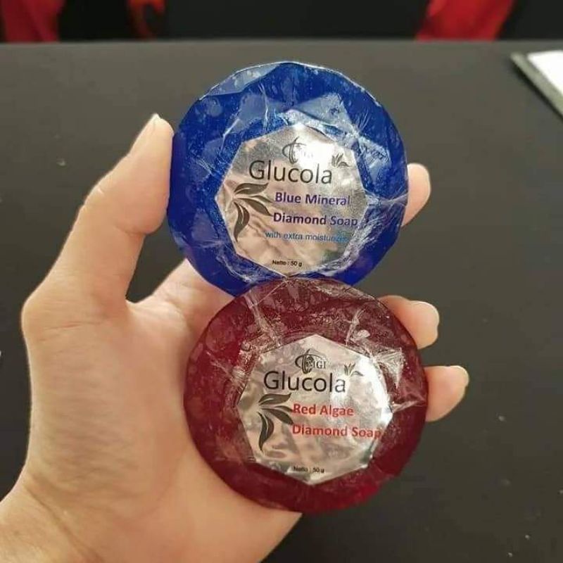 GLUCOLA DIAMOND SOAP BEAUTY BAR ~ Red Algae & Blue Algae ~ ORIGINAL Produk mci