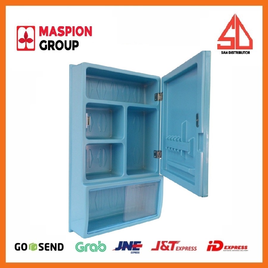 rak dinding kaca kamar mandi mc-2 maspion tempat sabun wall cabinet