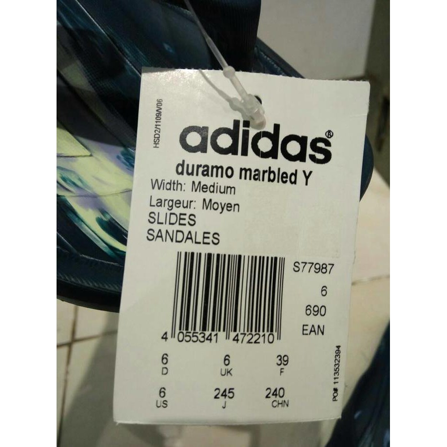 ADIDAS DURAMO MARBLED Y S77987 SANDAL JEPIT ORIGINAL BNWT MURAH