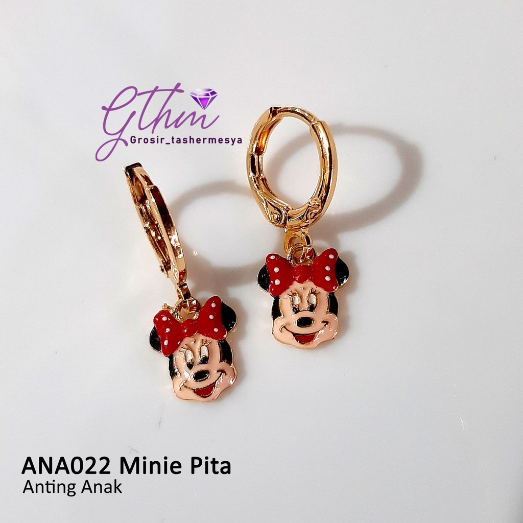 Anting Anak Miky Minie perhiasan Import Fashion Kualitas Premium Anti Karat Anti Luntur bisa dipakai sehari-hari ANA034 GTHM