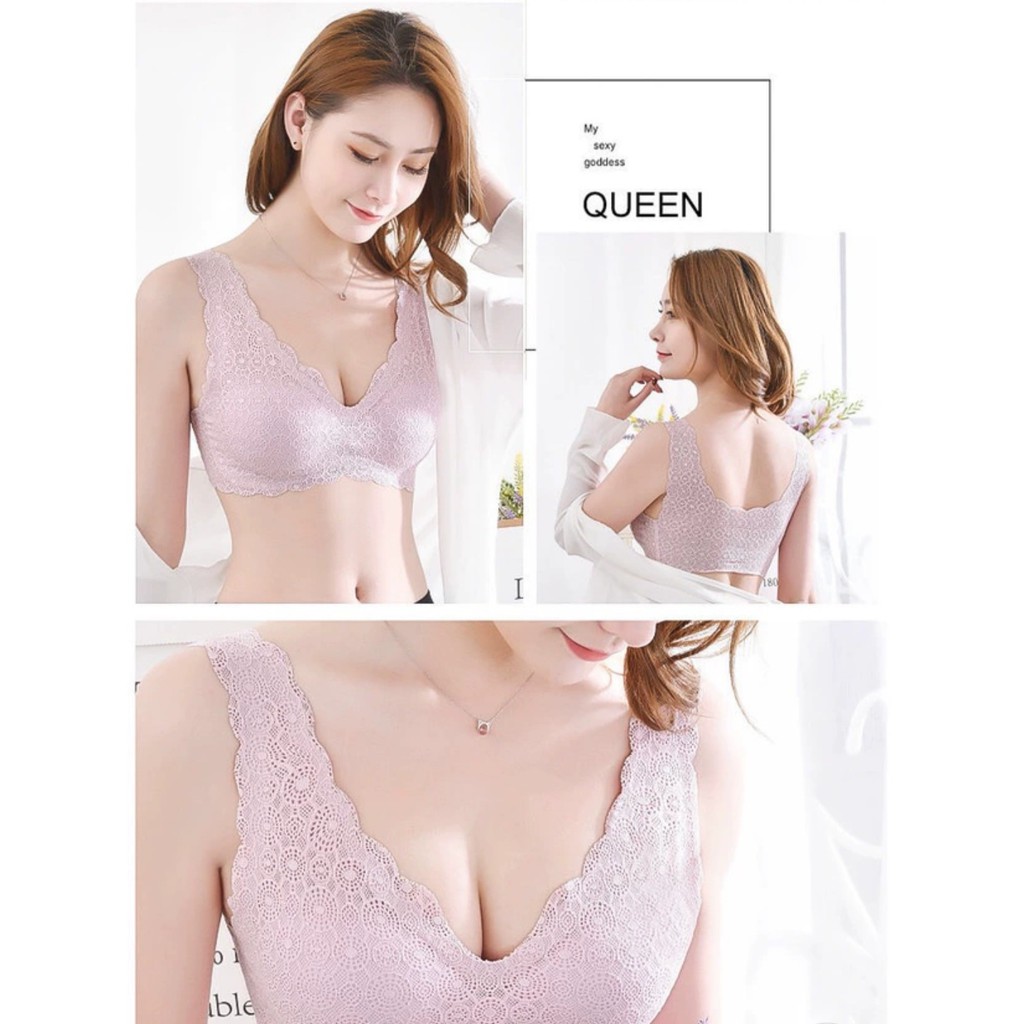 Sport bra renda seamless wanita