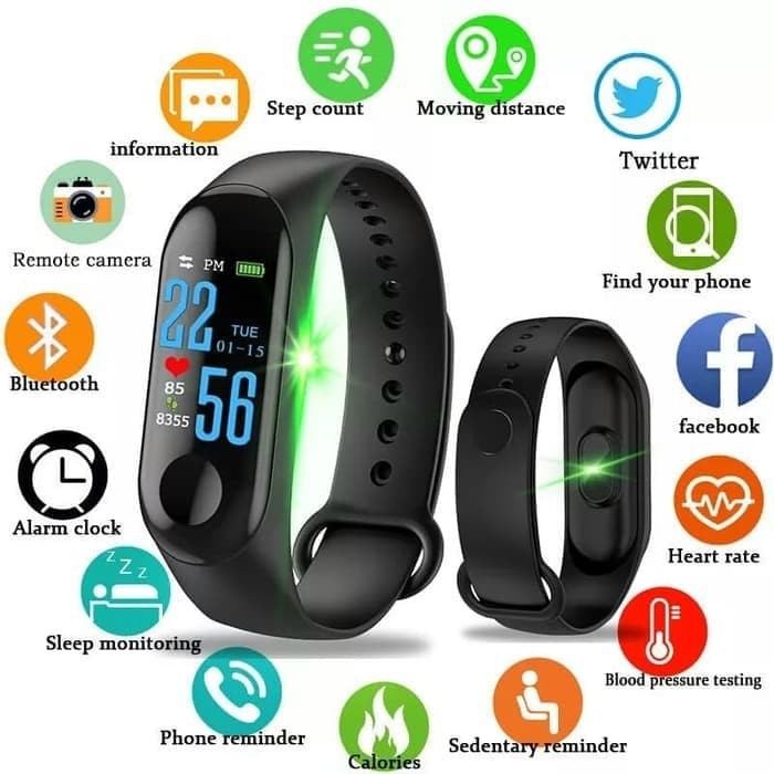 M3 PLUS SMARTBAND SMART WATCH JAM TANGAN