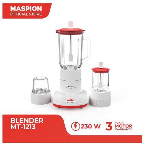 MASPION Blender 3 Tabung Kaca 1 Liter MT 1213 - Garansi 1 Tahun