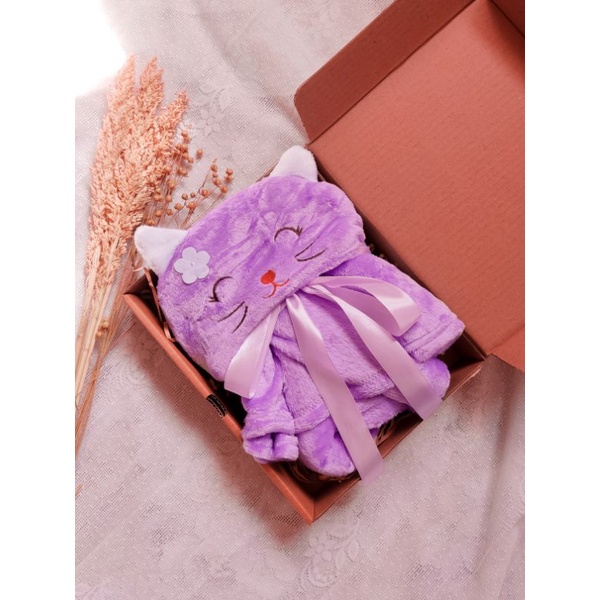 hampers bayi /kado bayi/ gift box-Kucing ungu