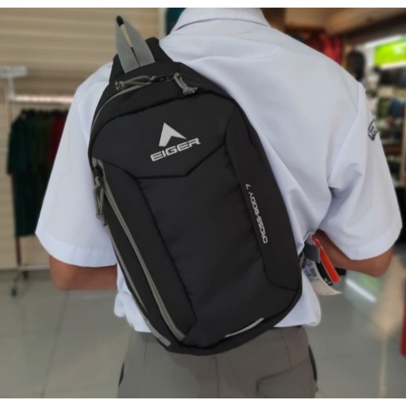 sling bag crossbody 7 2.0 EIGER5700-black - fashion bag pria - original produk